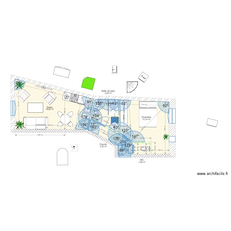 DAlembert Chambre et SDB v09. Plan de 0 pièce et 0 m2