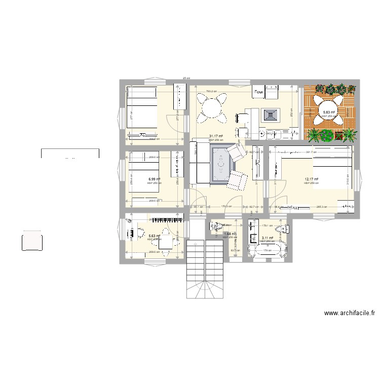 3eme etage metzeral 71m2 avec ESCALIER NORMALE meubles 16 Nov 2020. Plan de 0 pièce et 0 m2