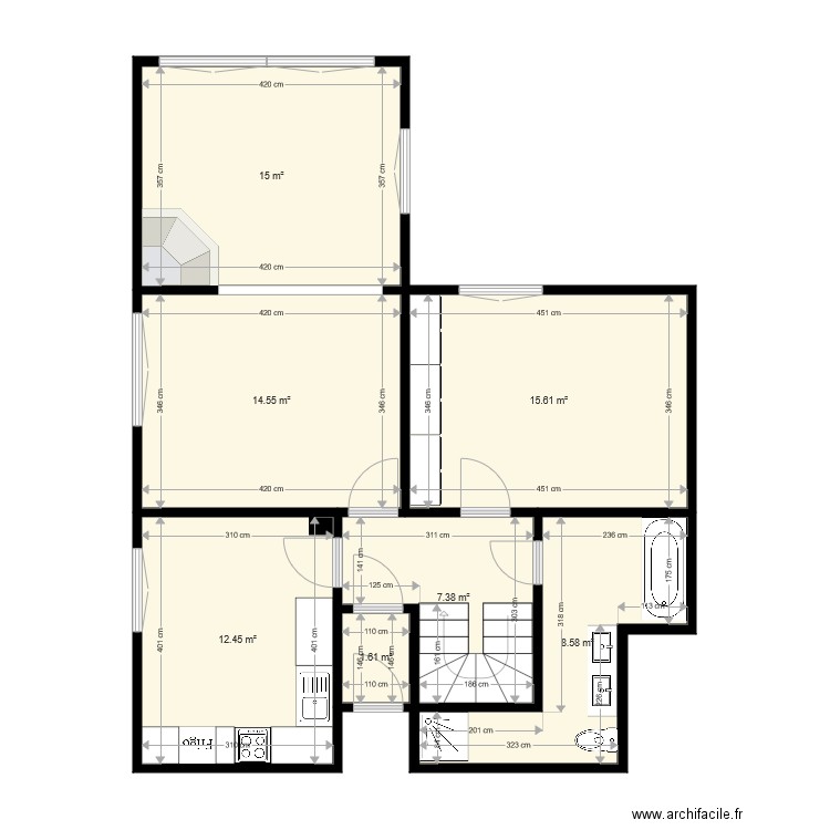 Traversins 12 rez avant. Plan de 0 pièce et 0 m2