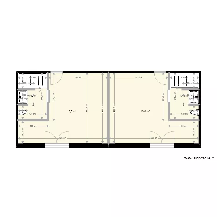 H&ocirc;tel Antibes - Nouvelle distribution des chambres. Plan de 