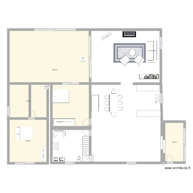 kernod 2.0. Plan de 4 pièces et 130 m2