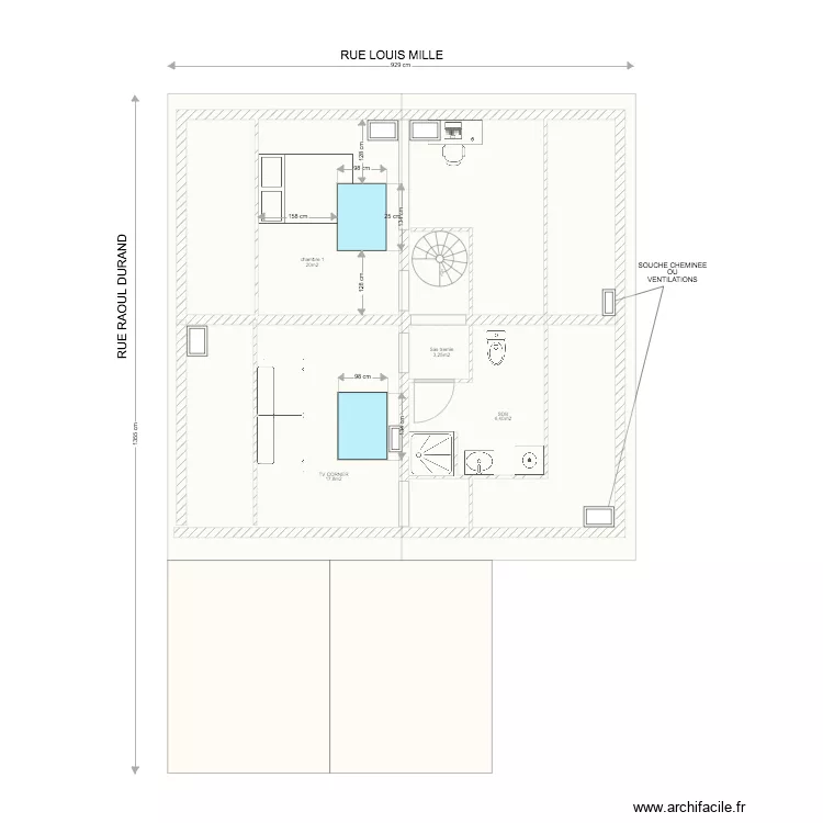 MAIRIE Villeurbanne LOG 4 version 3 etage. Plan de MAIRIE Villeurbanne LOG 4 version 3 etage. Plan de