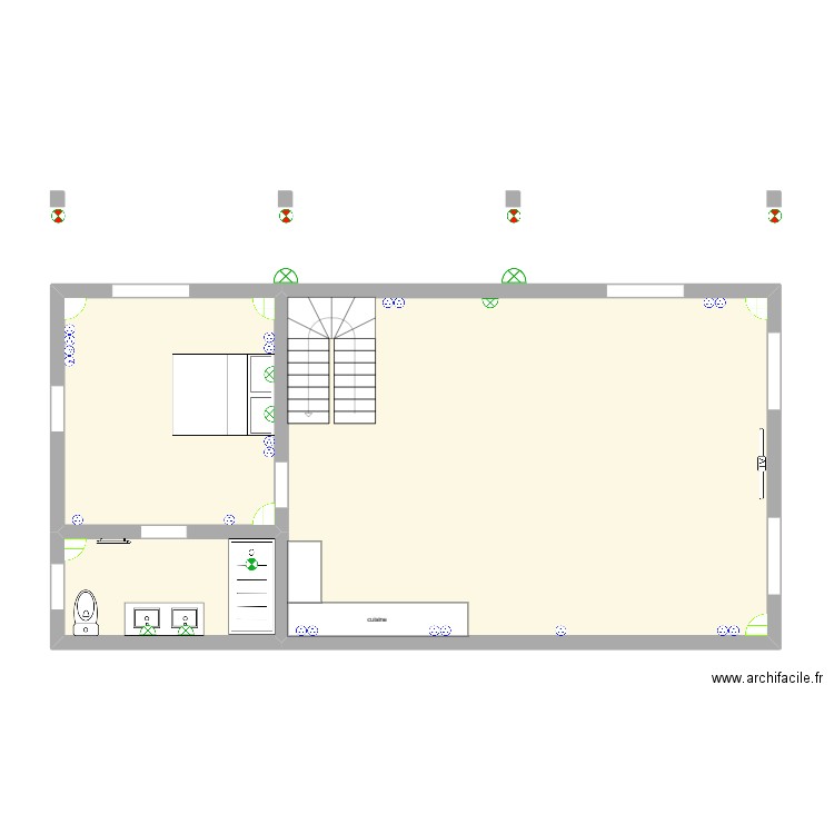 DOMAINE DE REVE EXTENSION ETAGE. Plan de 3 pièces et 87 m2