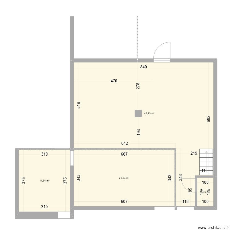 Caillaou 000. Plan de 4 pièces et 84 m2