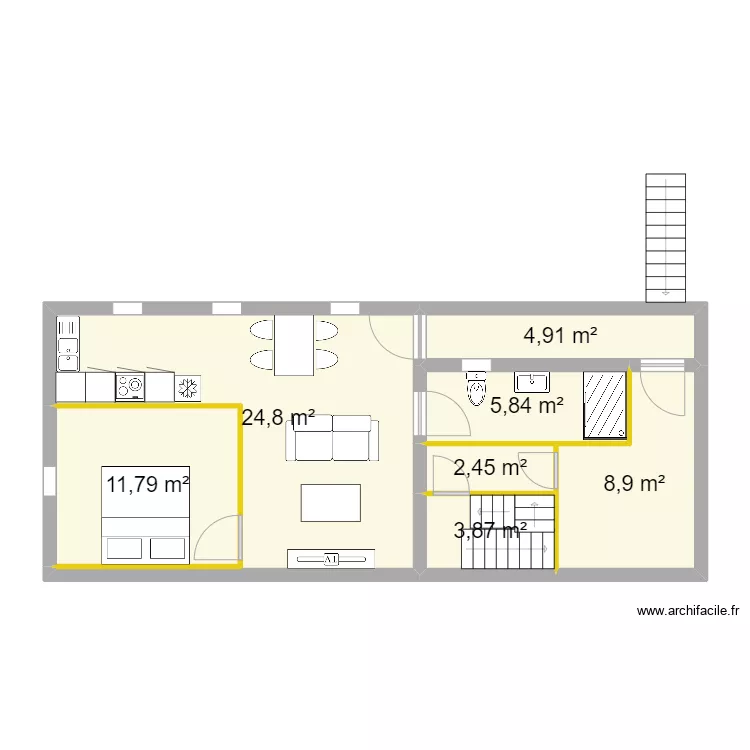 R+1 BEAULIEU T2. Plan de 