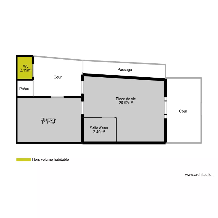 Mainguy l'ile d'yeu edf. Plan de 7  et 49 m²