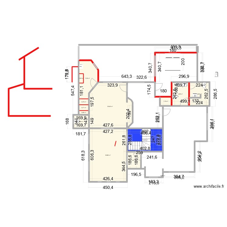 PLAM verie888. Plan de 14 pièces et 86 m2