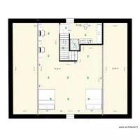 Etage Carignan aout 2021 avec plan &eacute;lectrique escaliers droit