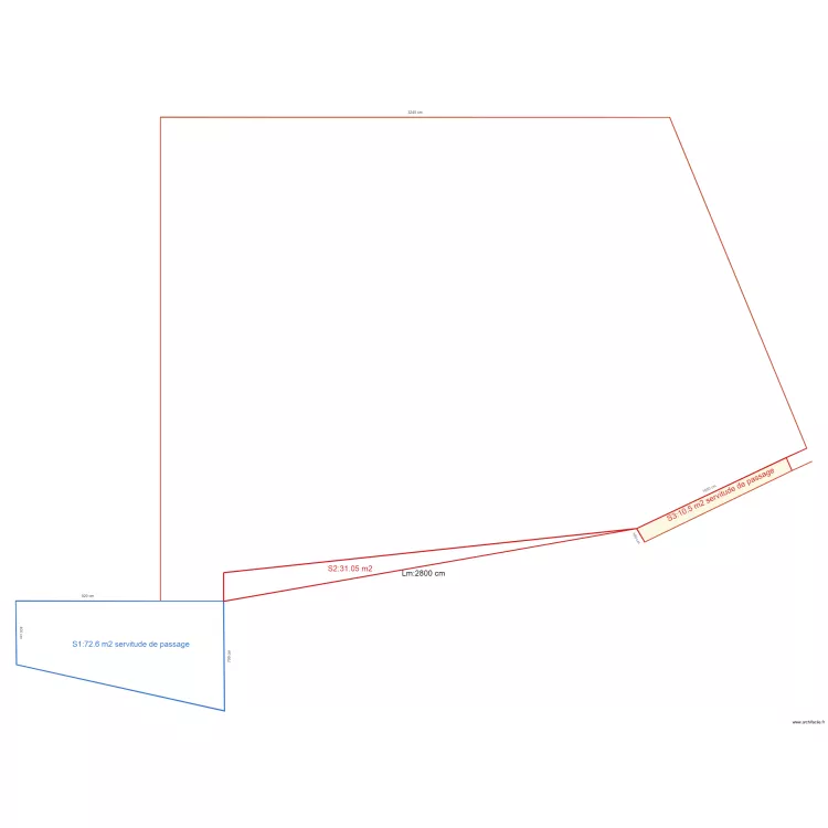 servitudes de passage. Plan de 