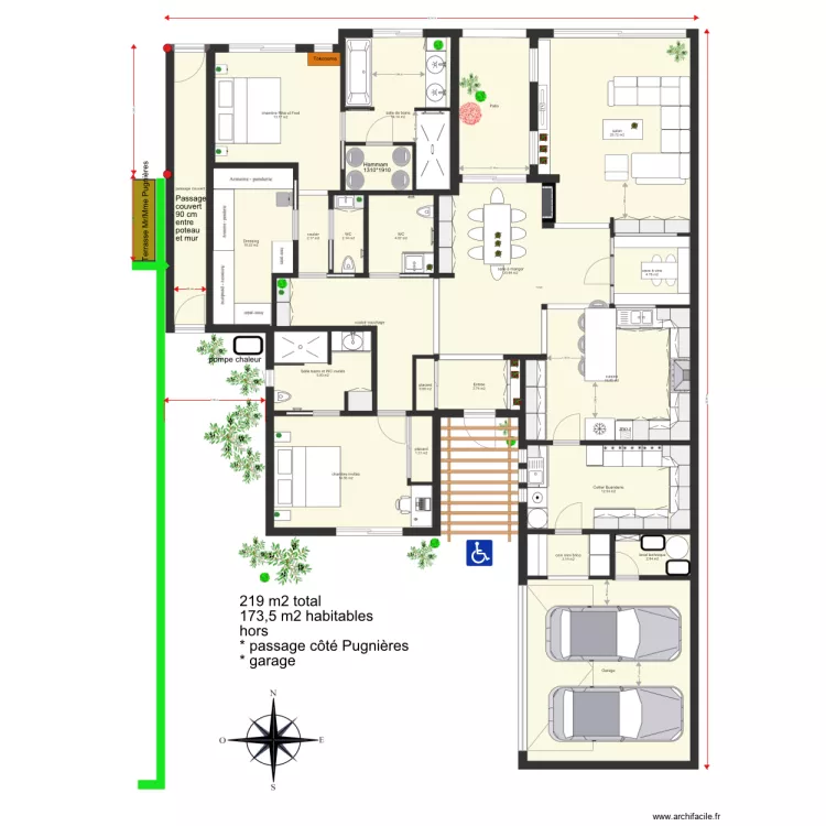 Villa Pascal passage 22 avril. Plan de 