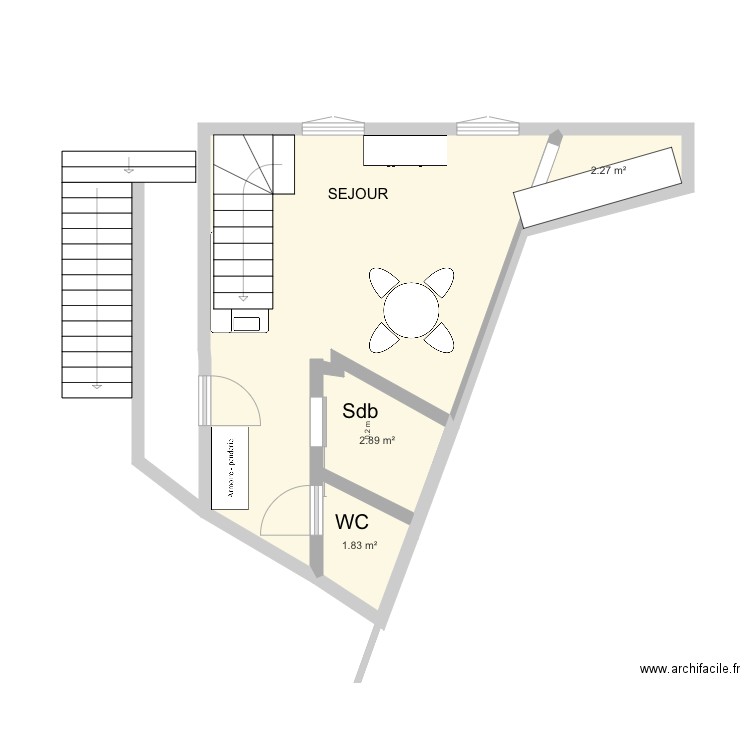 ApptPortaletRdc1. Plan de 0 pièce et 0 m2