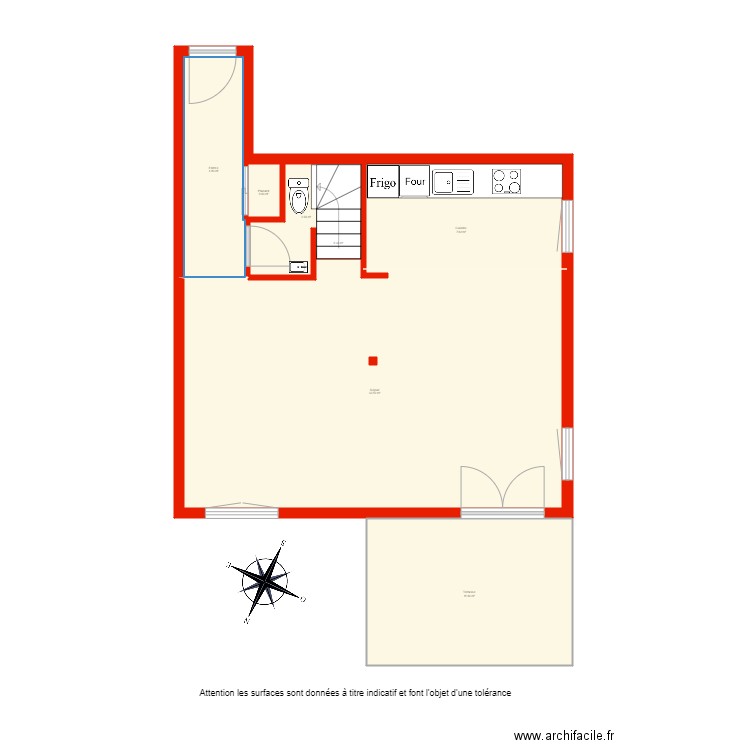 BI 3454 rdc non côté. Plan de 0 pièce et 0 m2