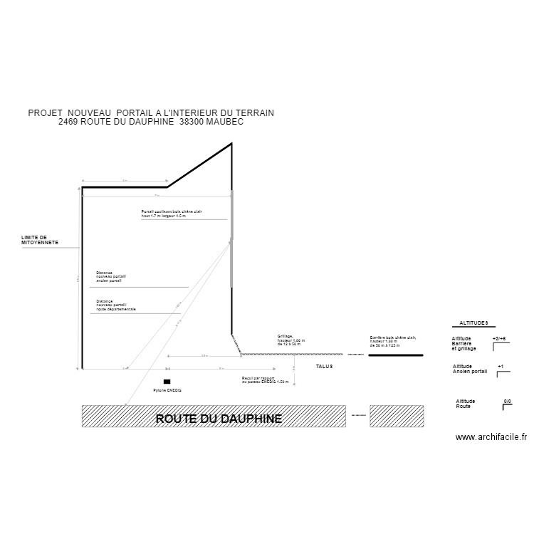 PLAN ENTREE PROPRIETE. Plan de 0 pièce et 0 m2