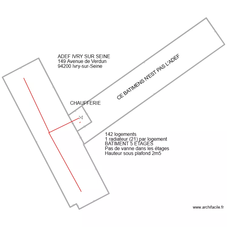 ADEF IVRY SUR SEINE . Plan de 