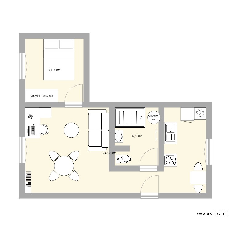 Apart. Plan de 0 pièce et 0 m2