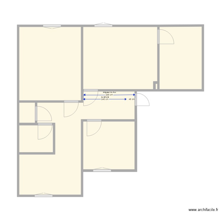 appartementPantin dimensions mur. Plan de 0 pièce et 0 m2