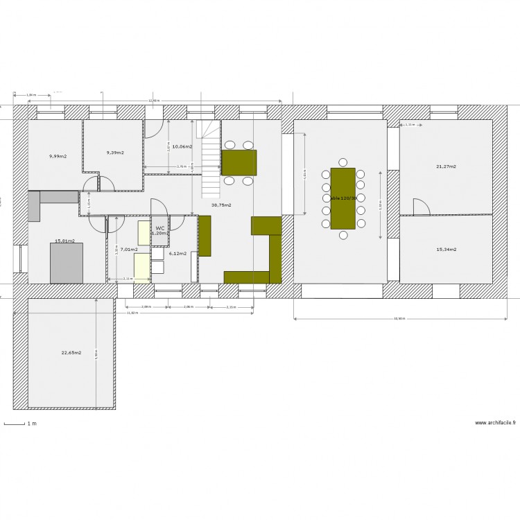 plan aux bonnes dimensions periphériques. Plan de 0 pièce et 0 m2