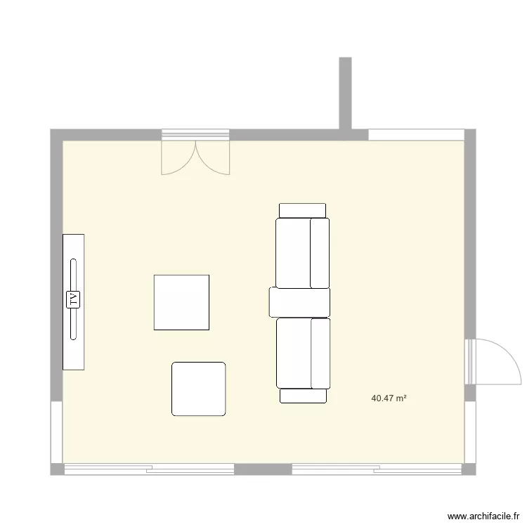 SALON. Plan de 
