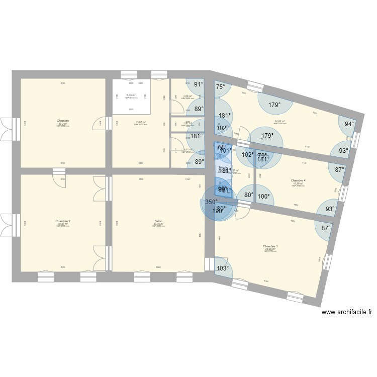 La Bernerie RDC. Plan de 22 pièces et 414 m2