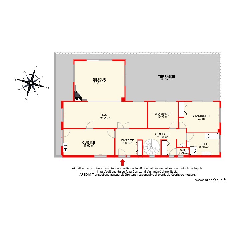 BI7652 RDC PASCAL. Plan de 0 pièce et 0 m2