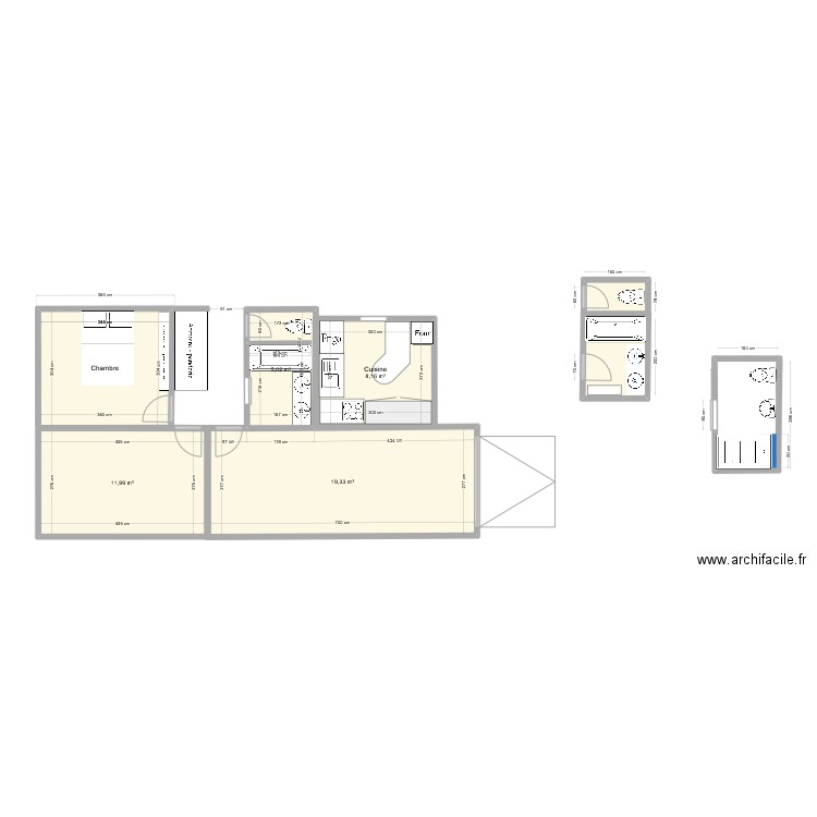 WAC 2 Armelle. Plan de 5 pièces et 55 m2