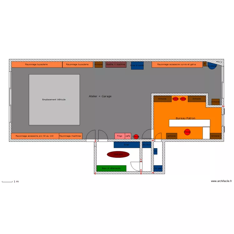 Atelier. Plan de 