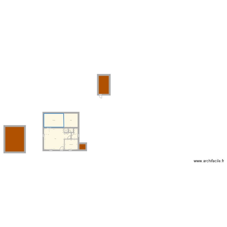maison projet HC. Plan de 16 pièces et 217 m2