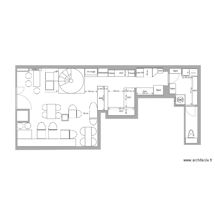 plan après travaux. Plan de 0 pièce et 0 m2