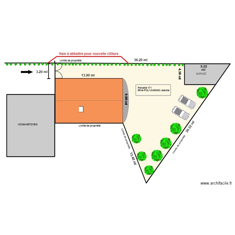 PLAN DE MASSE POLI EXISTANT 3. Plan de 4 pièces et 493 m2