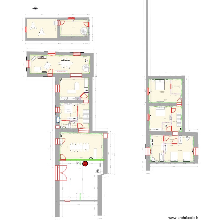 MAISON RANCHAL PLAN DU 15-7-23 CH RDC. Plan de 29 pièces et 316 m2