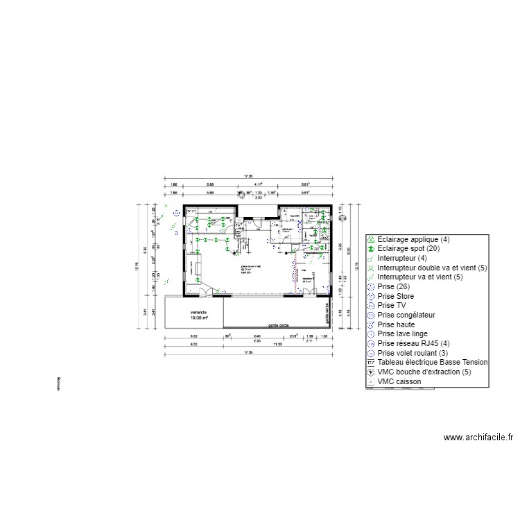 rdc electricite. Plan de 0 pièce et 0 m2