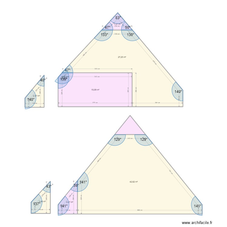 bouennec. Plan de 8 pièces et 96 m2