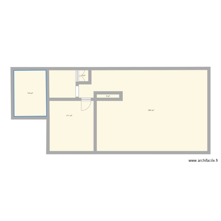 bsp01. Plan de 5 pièces et 93 m2