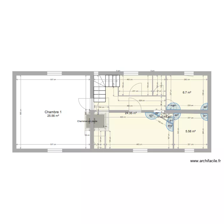 Grangues FG 1er &eacute;tage. Plan de 