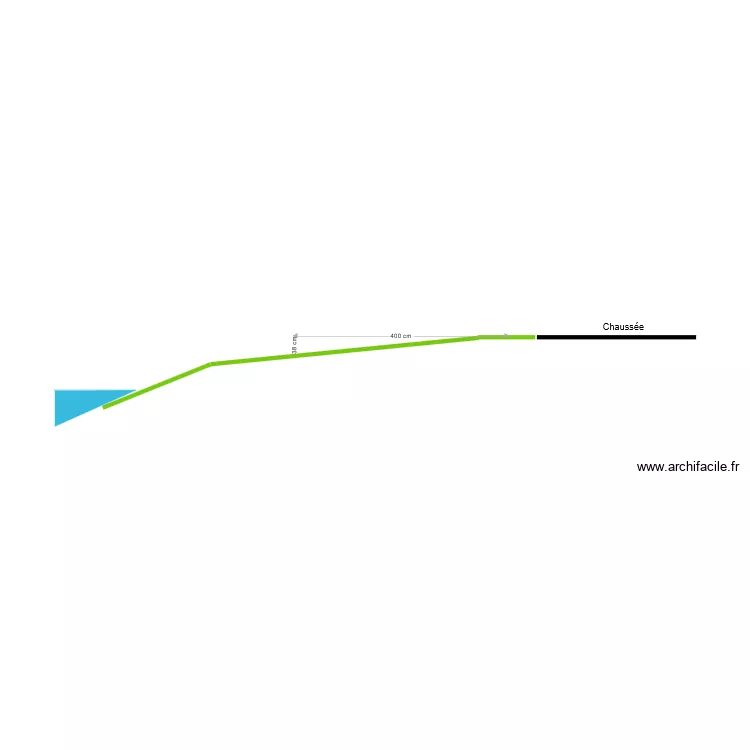 Coupe du terrain. Plan de 