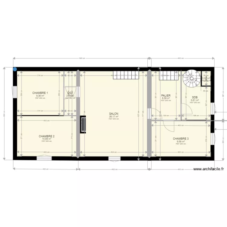 MAISON AIGUEPERSE ETAGE 1. Plan de MAISON AIGUEPERSE ETAGE 1. Plan de