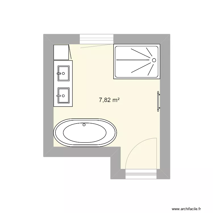 salle bain parents . Plan de 