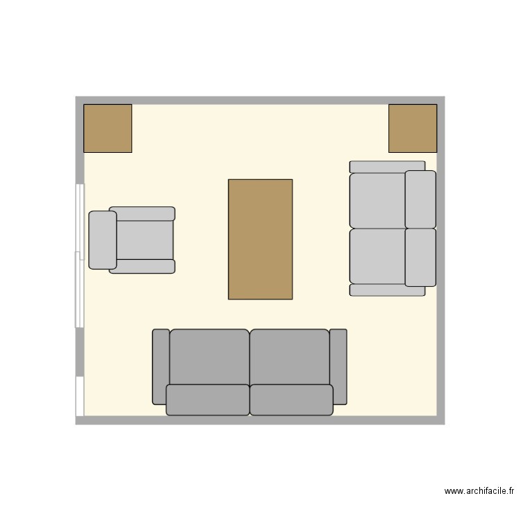 SALON RAYOL . Plan de 1 pièce et 17 m2