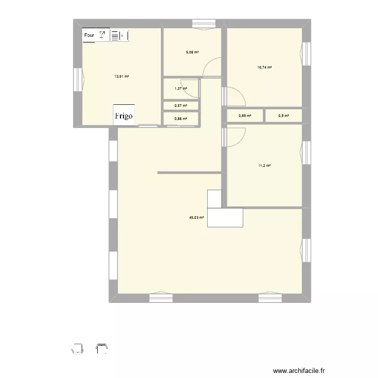 Maison nous. Plan de 