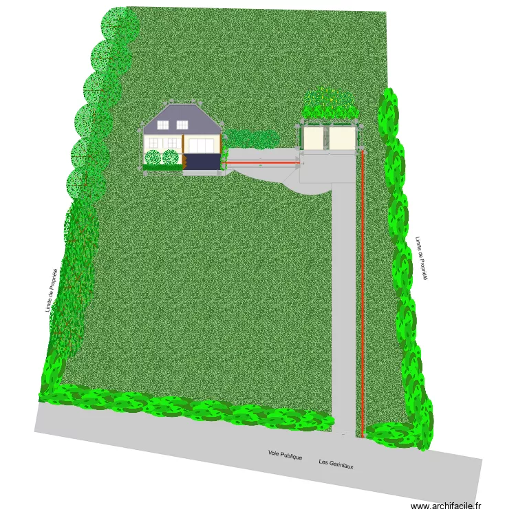 plan en coupe. Plan de 