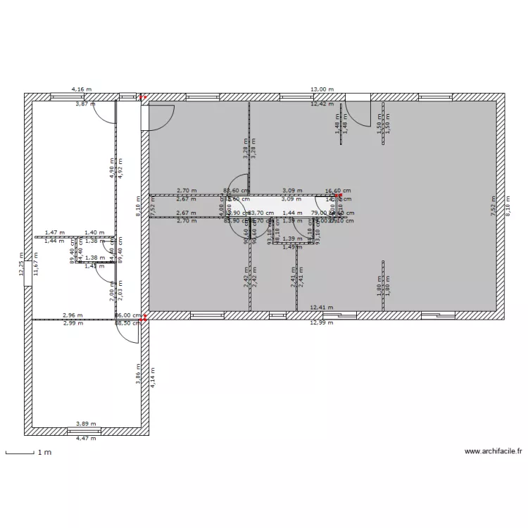 maison agrandissement. Plan de 