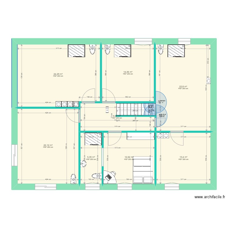 Caro Etage actuel + modif et aménagement. Plan de 0 pièce et 0 m2