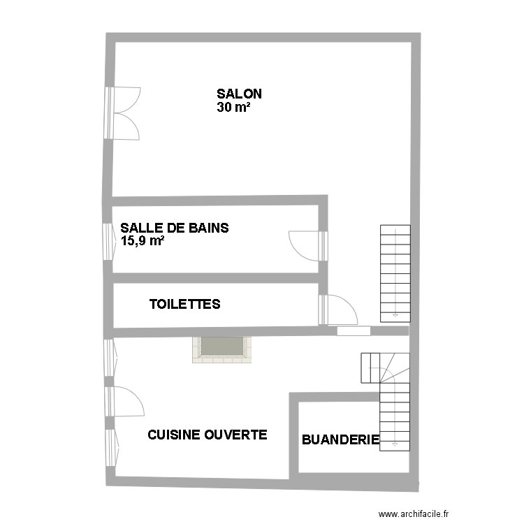 NIVEAU 1 Bourg et Comin. Plan de 0 pièce et 0 m2