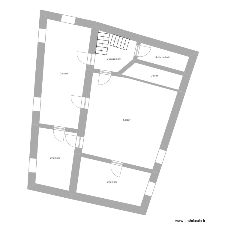 SCI KADAM R+1. Plan de 7 pièces et 93 m2