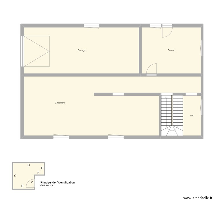Croquis ROBERT Sous sol. Plan de 0 pièce et 0 m2