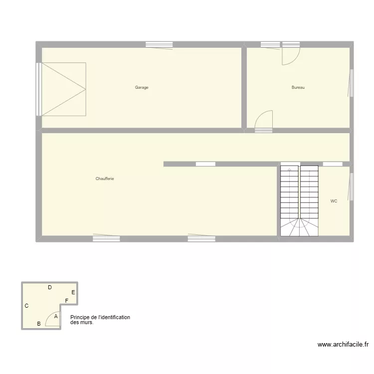 Croquis ROBERT Sous sol. Plan de 