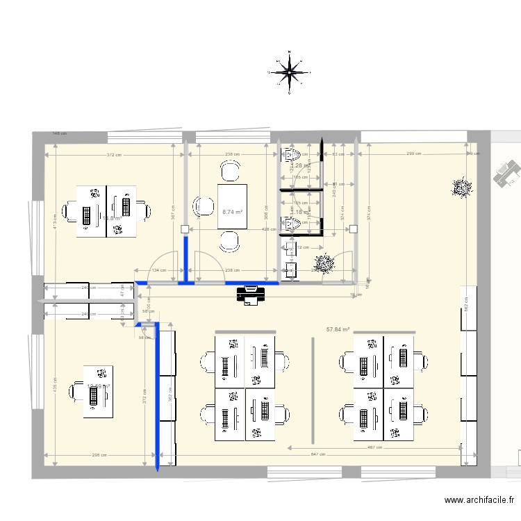 projet bureau R1R2. Plan de 0 pièce et 0 m2