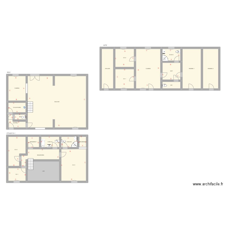 FOOTE. Plan de 23 pièces et 248 m2