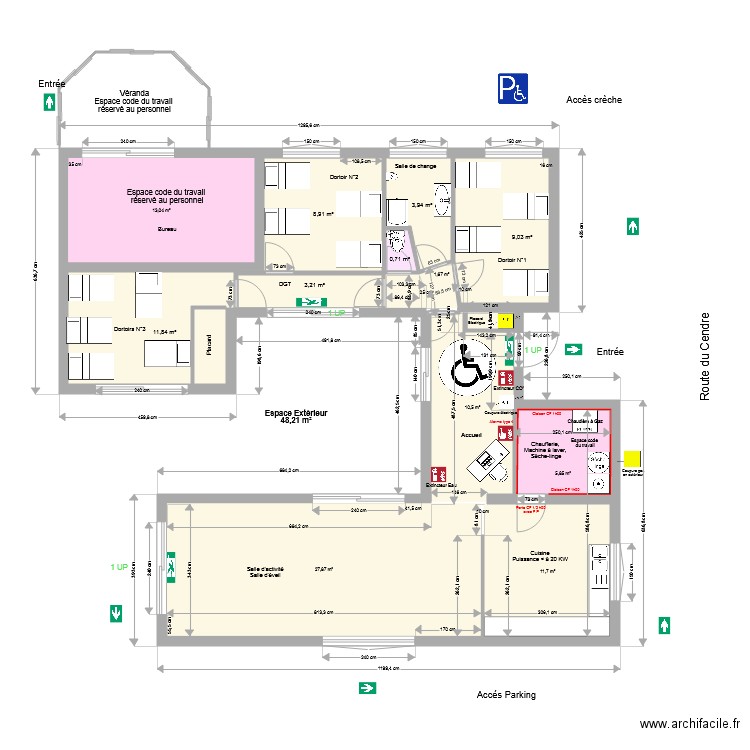 crèche Cournon 3. Plan de 0 pièce et 0 m2