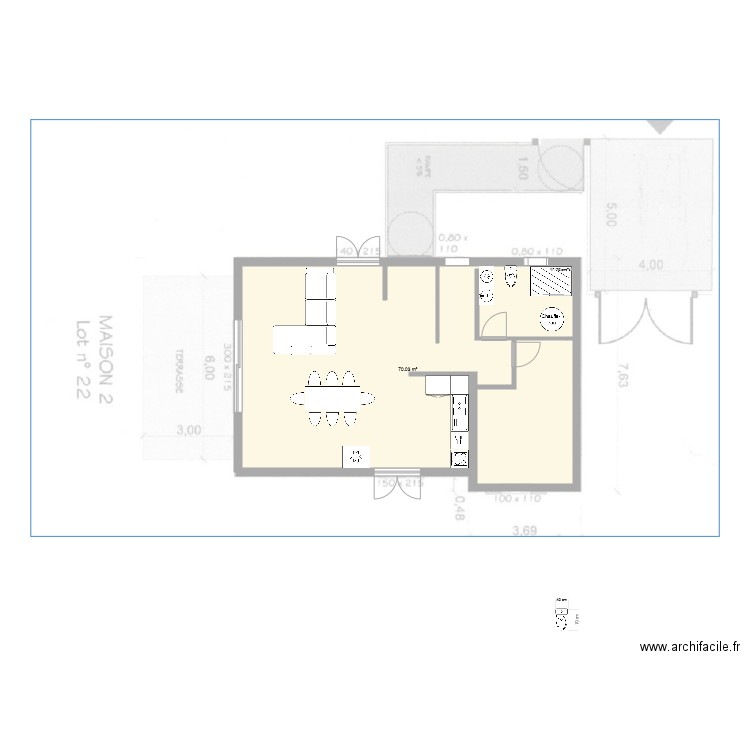 Courthezon RdC V3. Plan de 0 pièce et 0 m2
